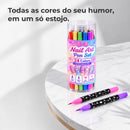 NailLiner - Caneta Esmalte de Ponta Dupla Que Pinta e Decora Suas Unhas Com Acabamento de Salão, Sem Borrar e Sem Sujeira