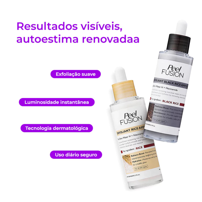 PeelFusion – Kit Esfoliante Coreano 2 em 1 Que Desobstrui Poros e Uniformiza a Pele Sem Irritar
