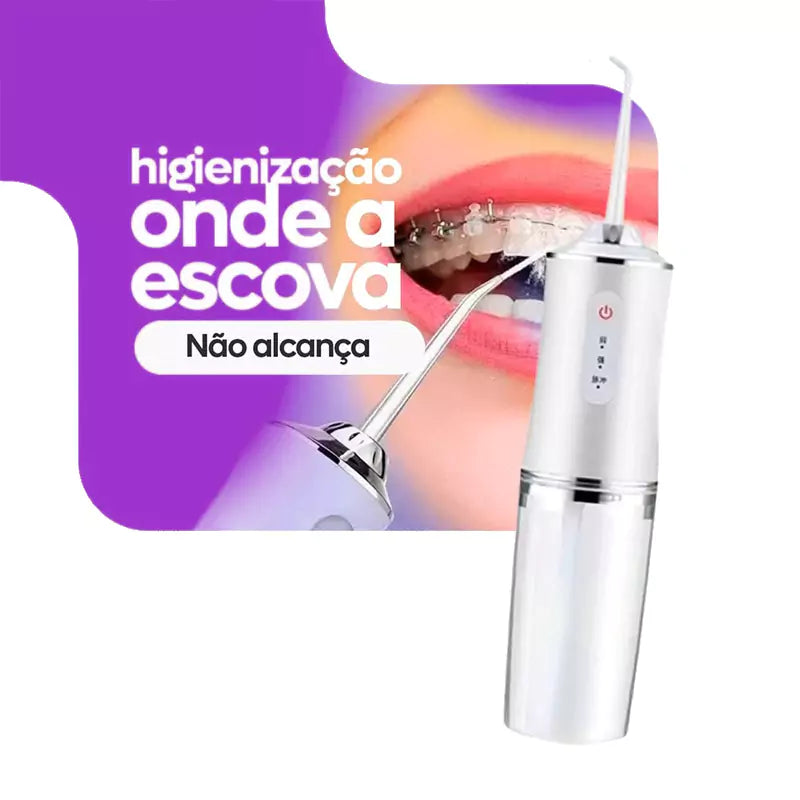 WaterJet - Limpador Bucal Que Limpa e Remove Placas Dos Dentes Através De Água Pressurizada