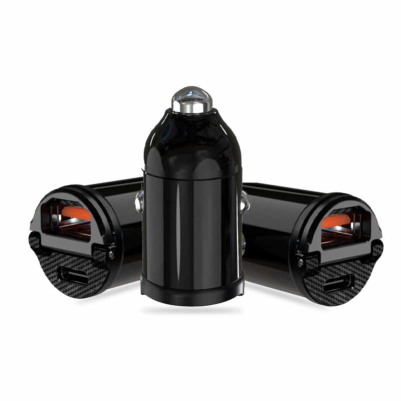 Carregador Para Carro De Carga Rápida e Invisível - Entradas Usb + Usb-c de 30w